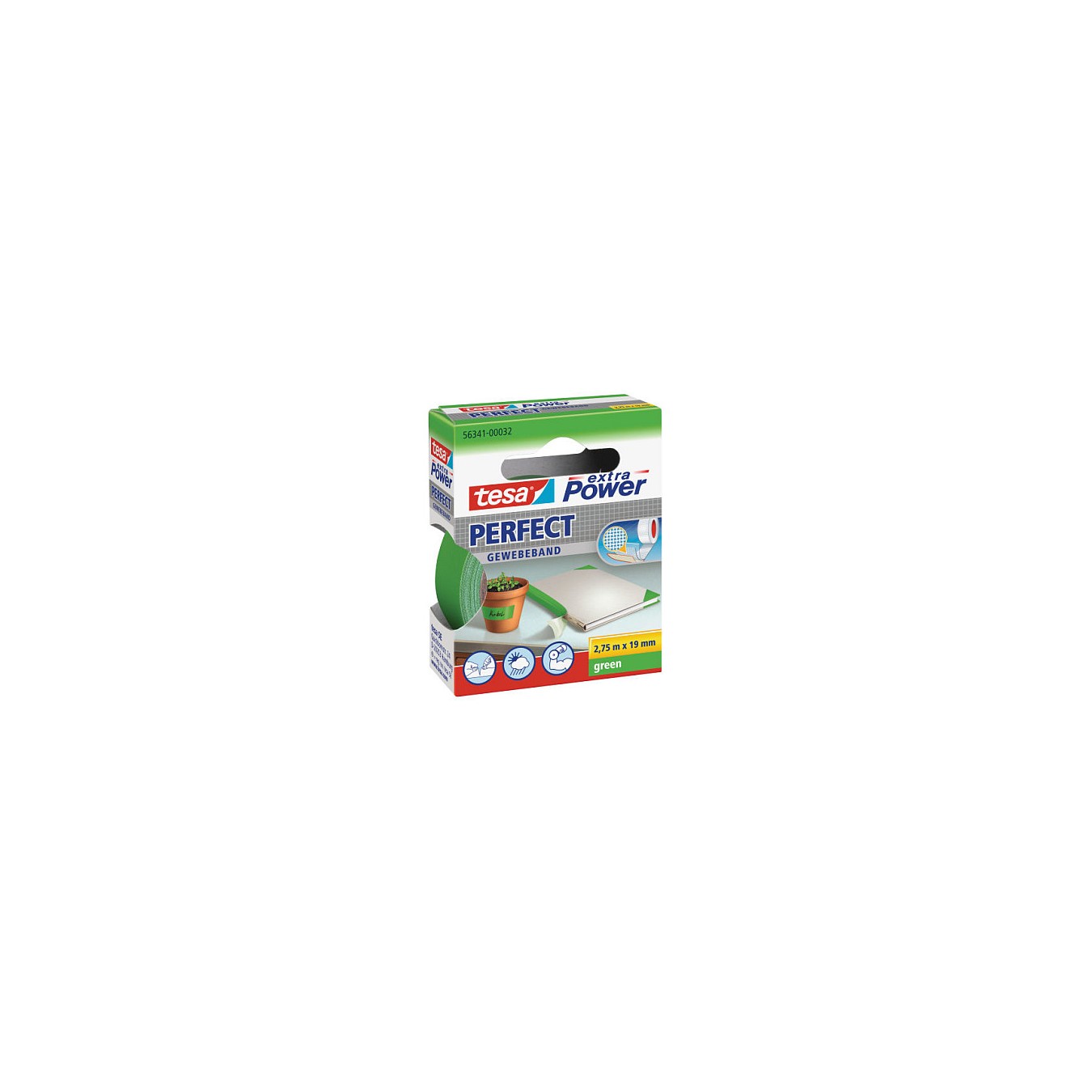 Buy Tesa Gewebekleb. 2.75m x 19mm extra Power grn Perfekt 56341 in Cyprus, Nicosia, Limassol, Larnaka, Pafos