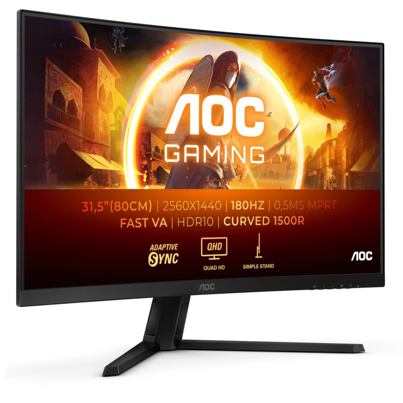 Buy AOC CQ32G4VE - 31.5" QHD Curved Gaming Monitor, 1500R, 180Hz, 1ms GTG, HDR10... in Cyprus, Nicosia, Limassol, Larnaka, Pafos