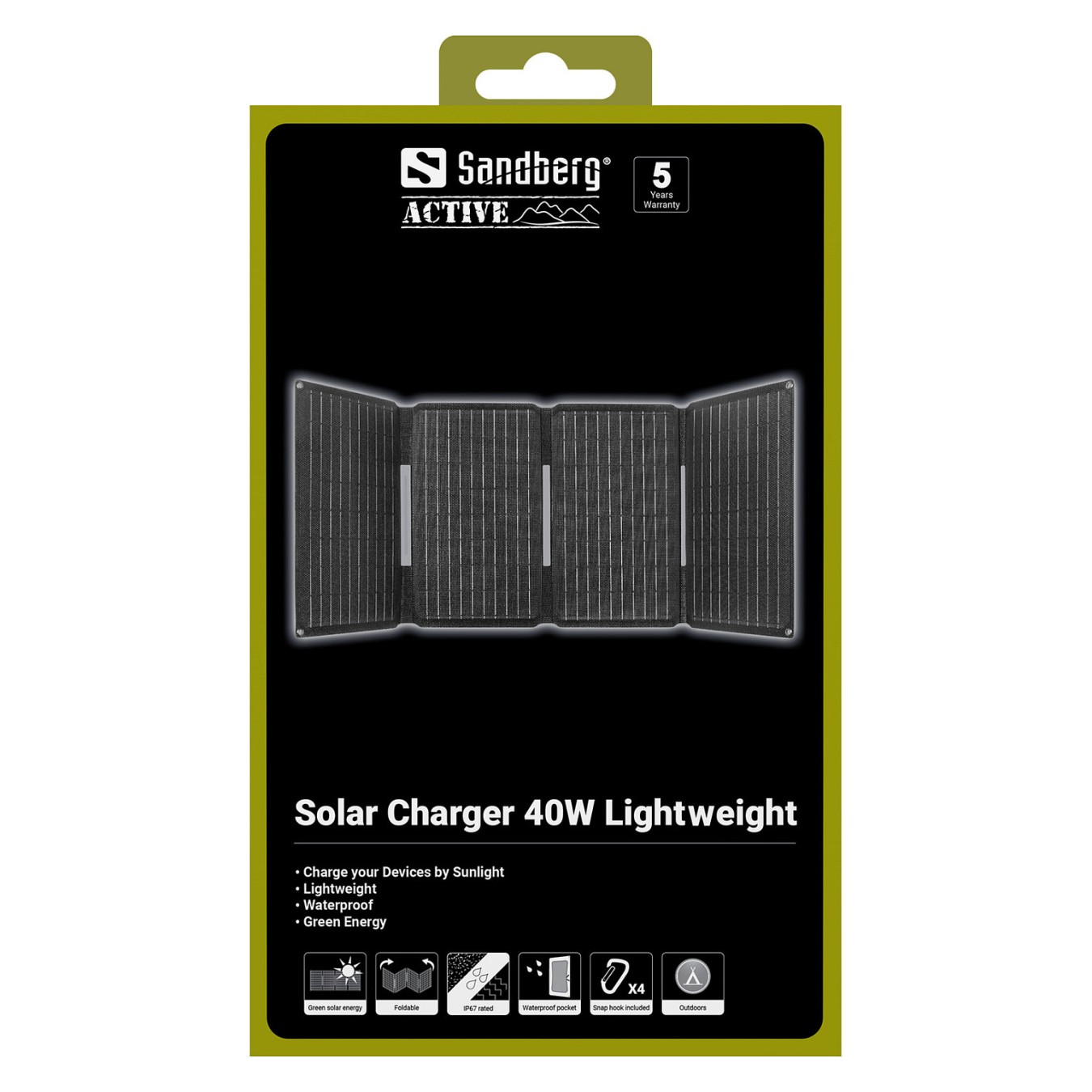 Buy 421-20 SANDBERG Solar Panel Akku 40 W in Cyprus, Nicosia, Limassol, Larnaka, Pafos