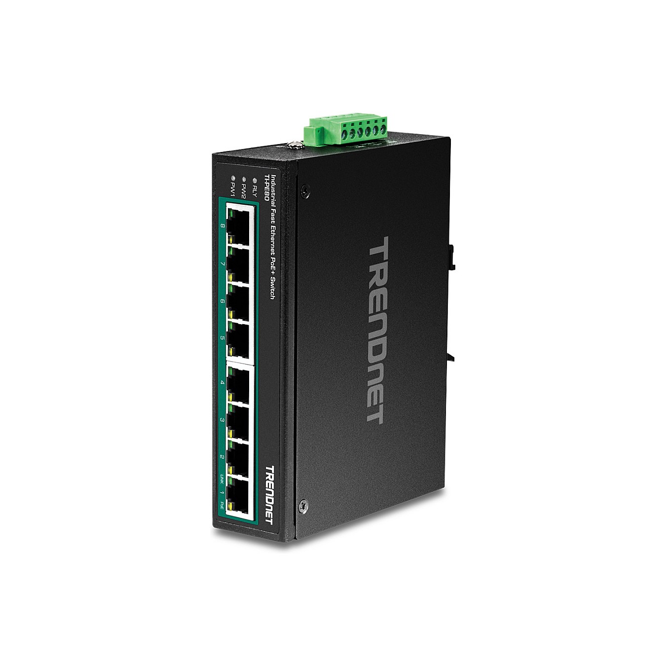 Buy TRENDnet TI-PE80 Industrial Fast Ethernet PoE+ DIN-Rail Switch 8-Port in Cyprus, Nicosia, Limassol, Larnaka, Pafos