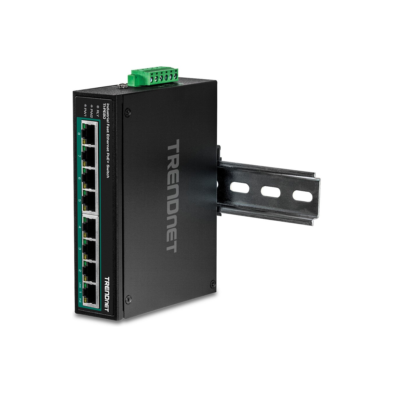 Buy TRENDnet TI-PE80 Industrial Fast Ethernet PoE+ DIN-Rail Switch 8-Port in Cyprus, Nicosia, Limassol, Larnaka, Pafos
