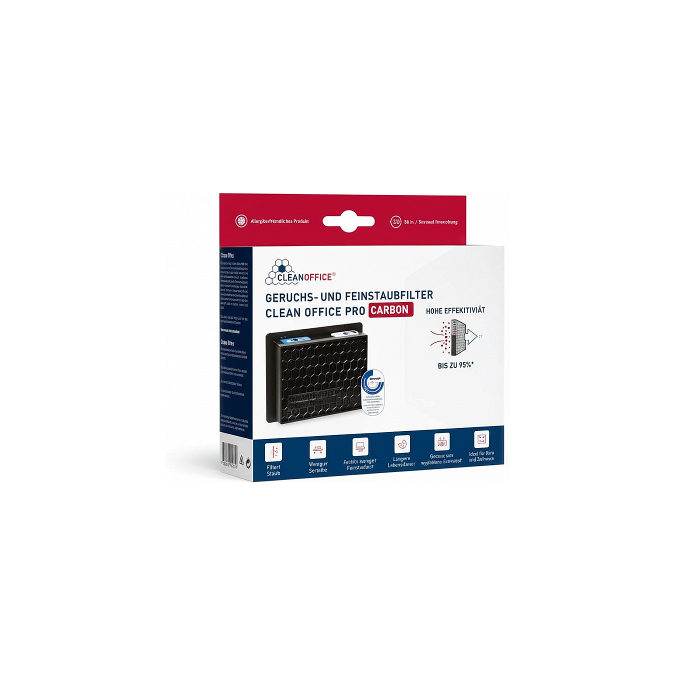Buy 1x2 Clean Office Pro Carbon Feinstaubfilter 150 x 120 mm in Cyprus, Nicosia, Limassol, Larnaka, Pafos