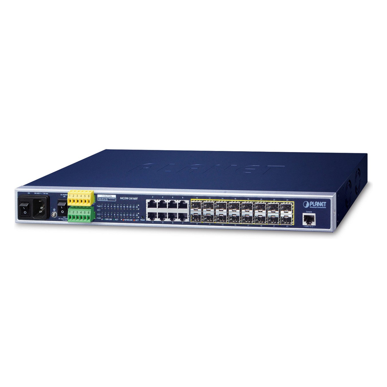 Buy PLANET 16x GE Base-X SFP + 8x GE managebarer Ethernet Switch in Cyprus, Nicosia, Limassol, Larnaka, Pafos