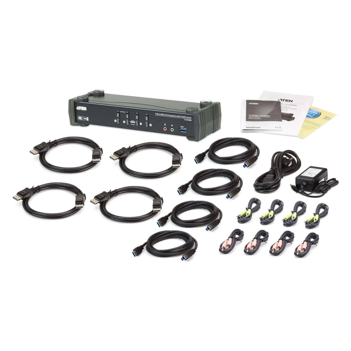 Buy ATEN CS1924M 4-Port USB 3.0 4K DisplayPort MST KVM Switch in Cyprus, Nicosia, Limassol, Larnaka, Pafos