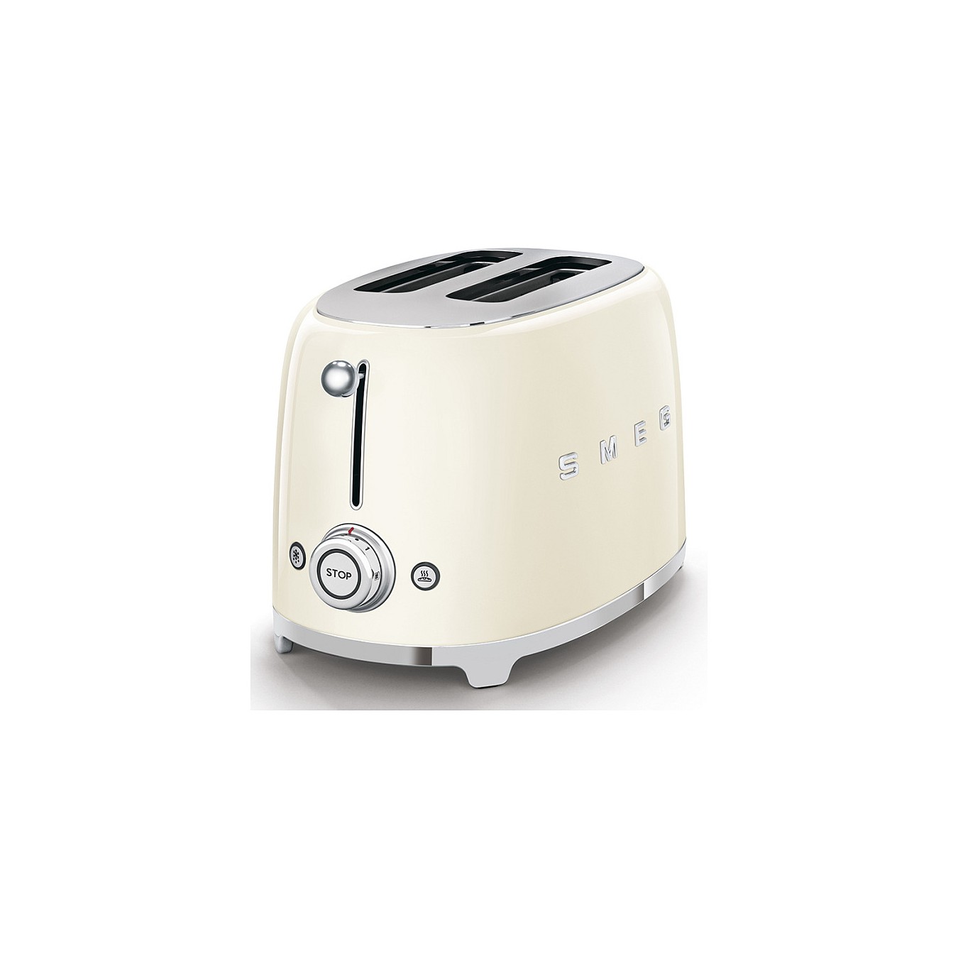 Buy SMEG Toaster 2-Schlitz kompakt 50s Style TSF01CREU, Creme, Hochglanz in Cyprus, Nicosia, Limassol, Larnaka, Pafos