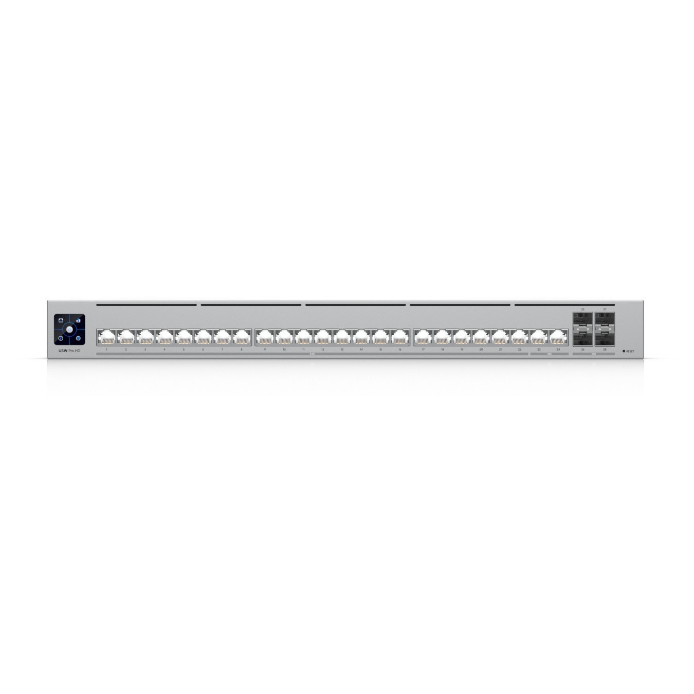 Ubiquiti UniFi Switch Pro HD 24 - USW-PRO-HD-24 - 24-Port Multi-Gig (22x2.5G, 2x10G) Rackmount 1U, Grey