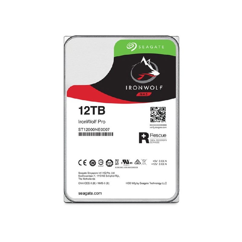 Buy Seagate IronWolf Pro ST12000NT001 - 12TB NAS HDD, 3.5" 7200RPM, 256MB Cache,... in Cyprus, Nicosia, Limassol, Larnaka, Pafos