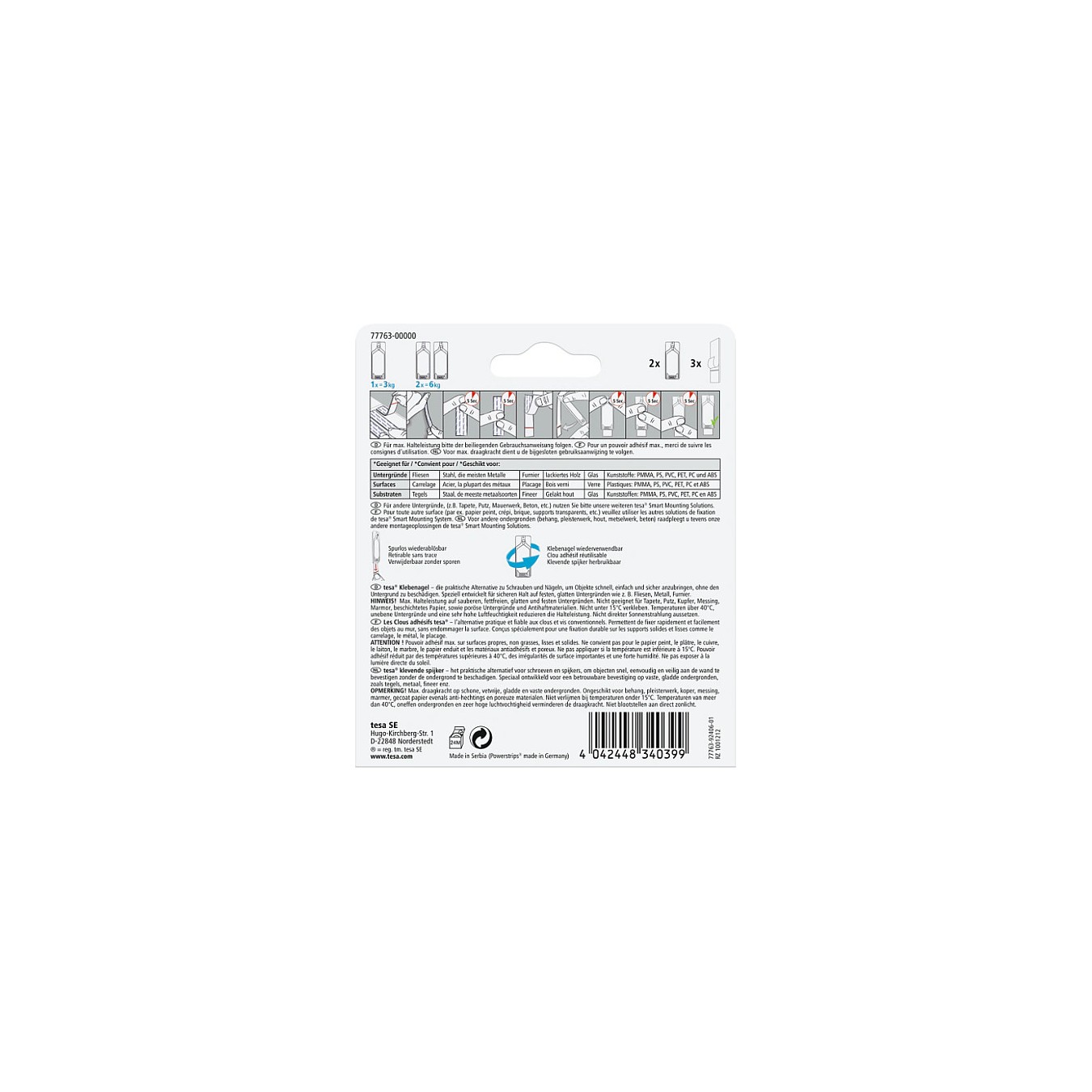 Buy tesa Klebenagel Fliesen & Metall bis 3kg 2St. in Cyprus, Nicosia, Limassol, Larnaka, Pafos