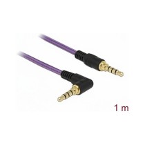 Buy Delock Klinkenkabel 3,5 mm 4 Pin Stecker to Stecker gewinkelt 1 m violett in Cyprus, Nicosia, Limassol, Larnaka, Pafos