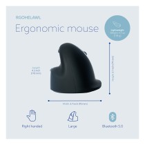 Buy R-GO HE Maus - ergonomische Maus, Größe L, für Rechtshänder, vertikale Maus, 4 Tasten, kabellos in Cyprus, Nicosia, Limassol