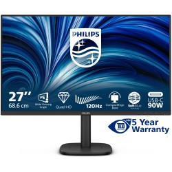 Buy Philips 27B2U3601 - 27-inch QHD IPS Monitor, 120Hz, 4ms, USB-C 90W, HDMI+DP,... in Cyprus, Nicosia, Limassol, Larnaka, Pafos