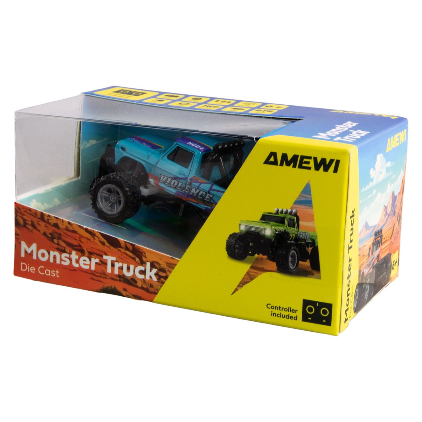 Buy Amewi RC Monstertruck DieCast 1:64 RTR blau 6+ in Cyprus, Nicosia, Limassol, Larnaka, Pafos