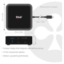 Buy Club3D USB-C 12in1-Dock to 2xDP 2xHDMI 3xUSB-C 8K30Hz PD100W in Cyprus, Nicosia, Limassol, Larnaka, Pafos