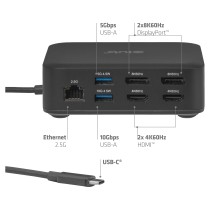 Buy Club3D USB-C 12in1-Dock to 2xDP 2xHDMI 3xUSB-C 8K30Hz PD100W in Cyprus, Nicosia, Limassol, Larnaka, Pafos