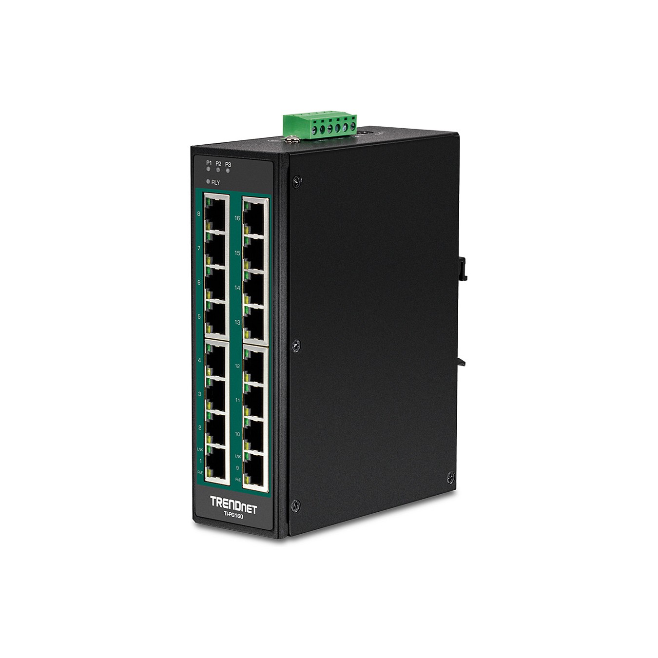 Buy TRENDnet TI-PG160 DIN-Rail Switch PoE+ 16-Port Industrial Gigabit in Cyprus, Nicosia, Limassol, Larnaka, Pafos