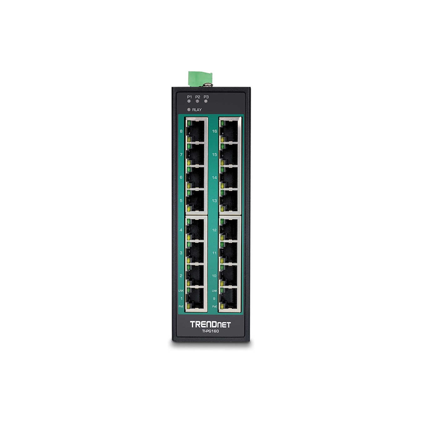 Buy TRENDnet TI-PG160 DIN-Rail Switch PoE+ 16-Port Industrial Gigabit in Cyprus, Nicosia, Limassol, Larnaka, Pafos