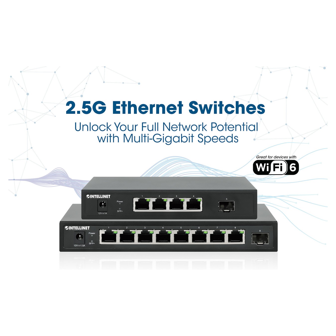 Buy INTELLINET 8-Port 2,5G Switch 8xRJ45 1xSFP+ in Cyprus, Nicosia, Limassol, Larnaka, Pafos