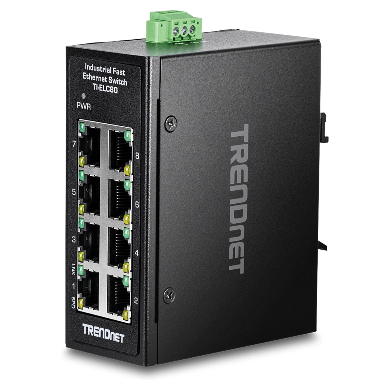 Buy TRENDnet TI-ELC80 8-Port Ethernet Mini Switch Industrial DIN-Rail in Cyprus, Nicosia, Limassol, Larnaka, Pafos