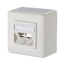 Buy METZ CONNECT Keystone Anschlussdose AP 2 Port unbestuckt reinweiss in Cyprus, Nicosia, Limassol, Larnaka, Pafos