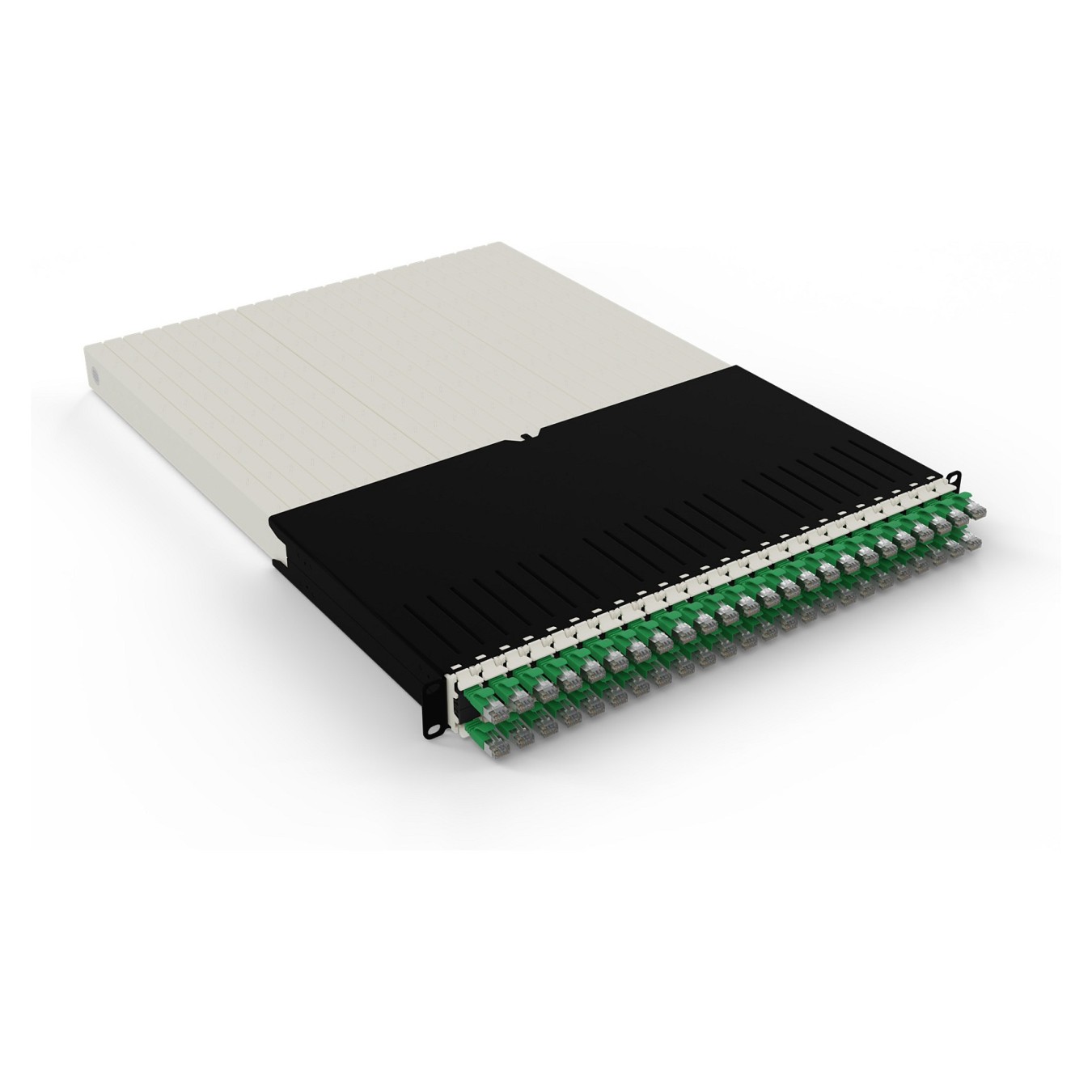 Buy Patchbox patchbox.one Kabeleinzugssystem 30RU STP (1,8 m) mit 24 Kassetten, Patchkabel Cat. 6a, U FTP, PoE, Kabel grün in Cy