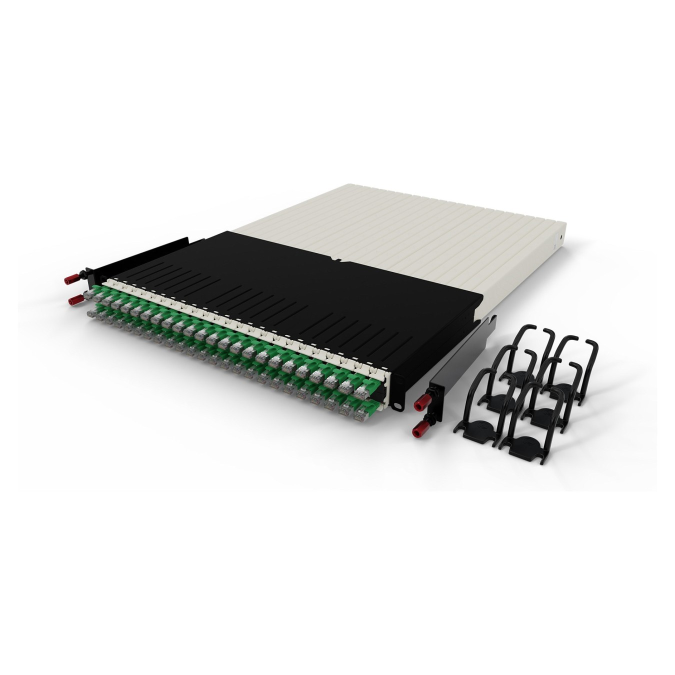 Buy Patchbox patchbox.one Kabeleinzugssystem 30RU STP (1,8 m) mit 24 Kassetten, Patchkabel Cat. 6a, U FTP, PoE, Kabel grün in Cy