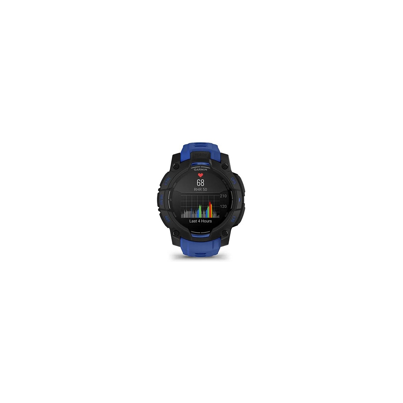 Buy Garmin Instinct® AMOLED black mit Silikon-Wechselarmband 22 mm bolt blue in Cyprus, Nicosia, Limassol, Larnaka, Pafos