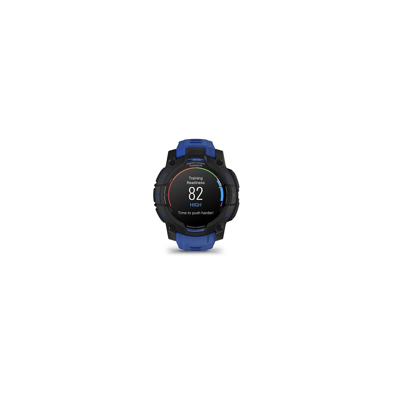 Buy Garmin Instinct® AMOLED black mit Silikon-Wechselarmband 22 mm bolt blue in Cyprus, Nicosia, Limassol, Larnaka, Pafos