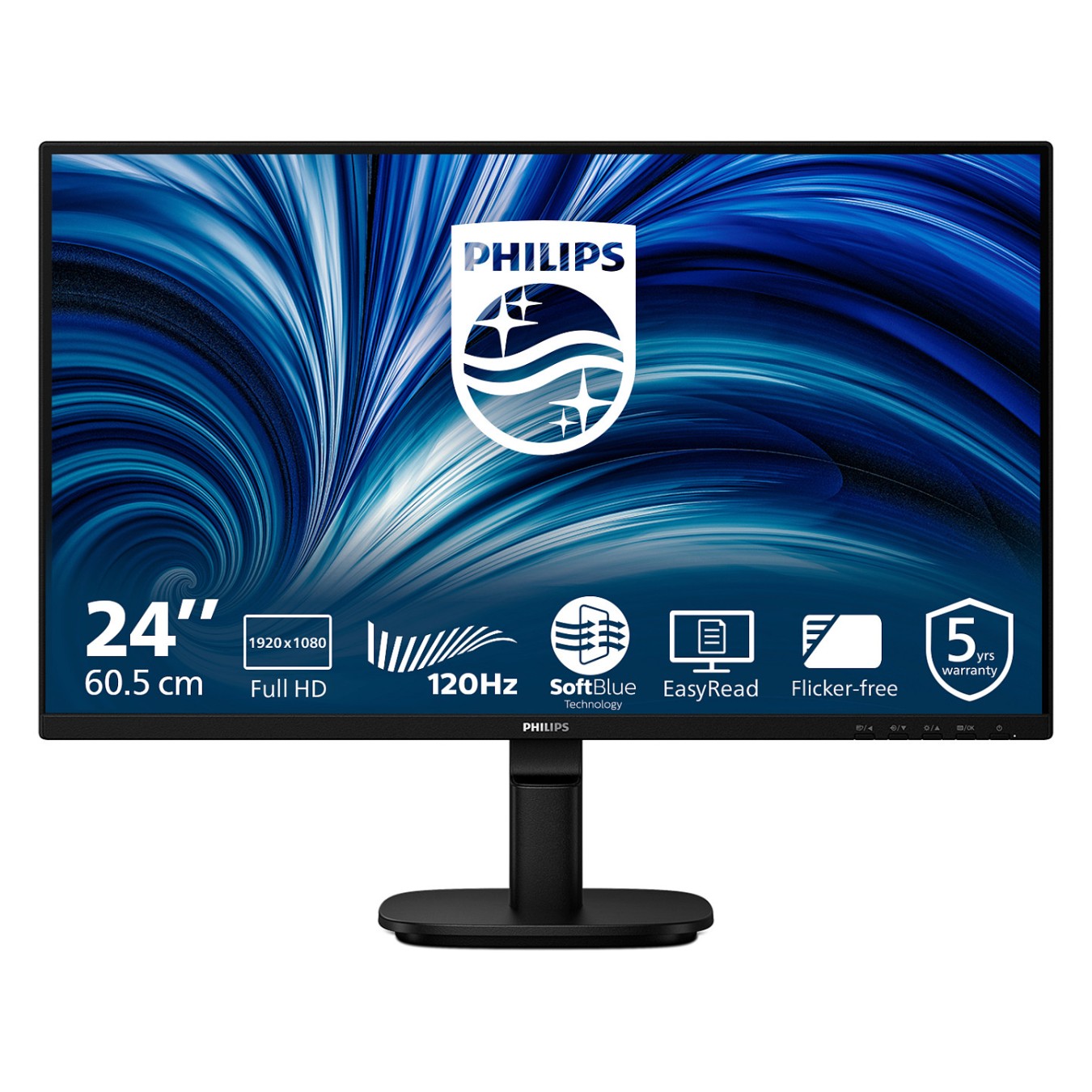 Buy Philips 60,5cm (23,8') 24B2N2200 16:09 HDMI+DP+VGA black in Cyprus, Nicosia, Limassol, Larnaka, Pafos