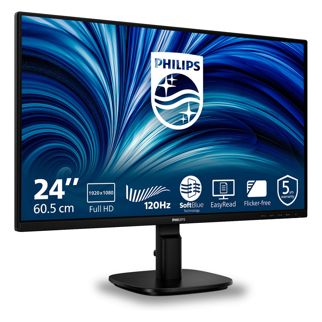 Buy Philips 60,5cm (23,8') 24B2N2200 16:09 HDMI+DP+VGA black in Cyprus, Nicosia, Limassol, Larnaka, Pafos