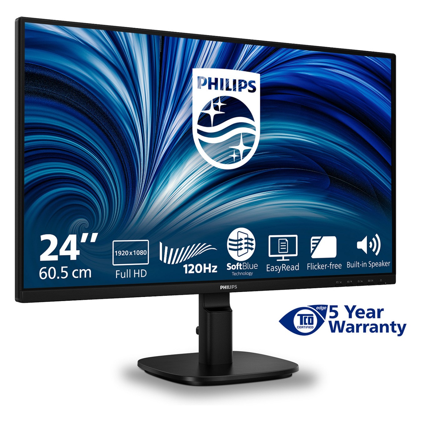 Buy Philips 60,5cm (23,8') 24B2N2200 16:09 HDMI+DP+VGA black in Cyprus, Nicosia, Limassol, Larnaka, Pafos