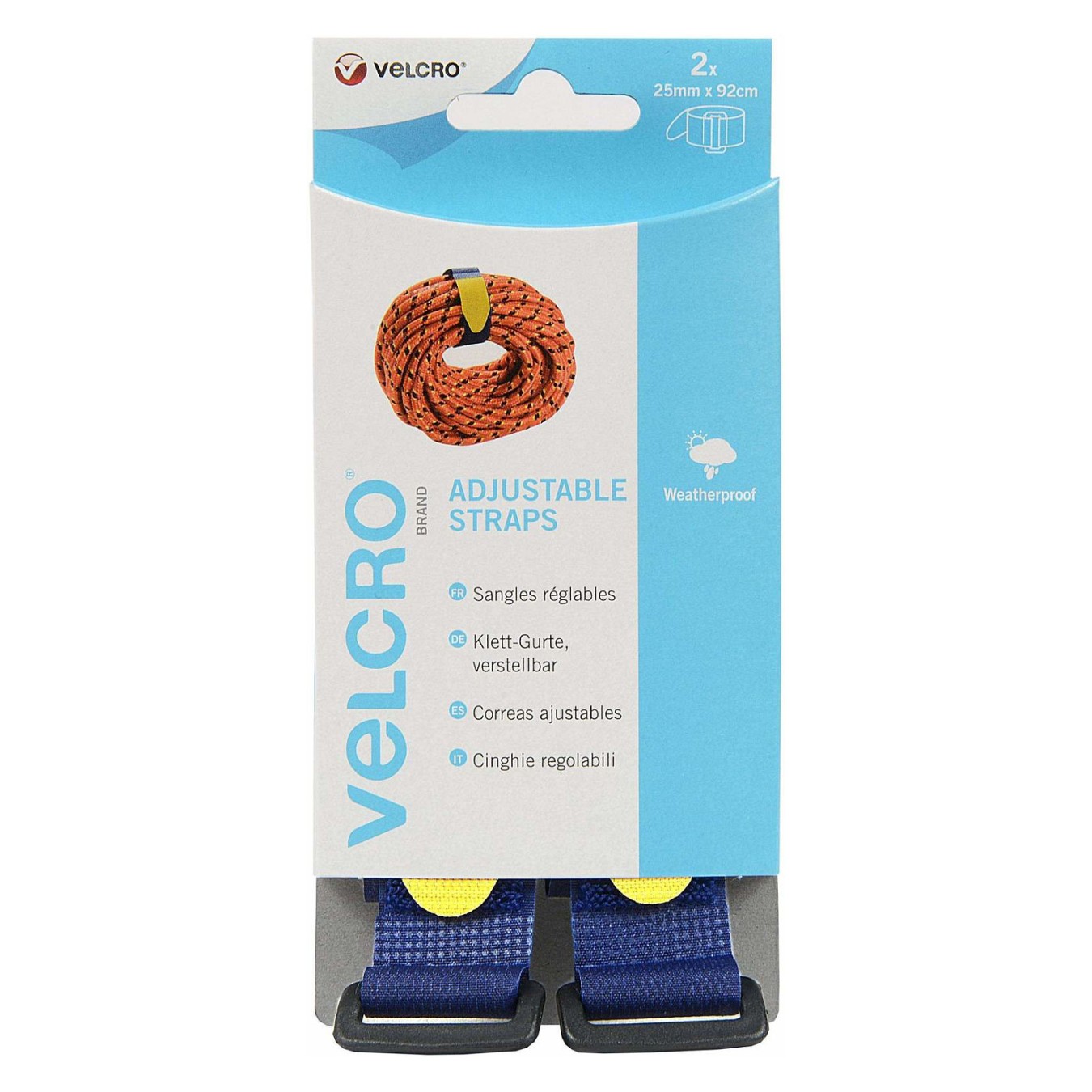 Buy VELCRO Verstellbarer Tragegurt mit Klettverschluss Everyday. Haken & Flausch Gurt 25mm x 92cm x 2 Blau in Cyprus, Nicosia, L