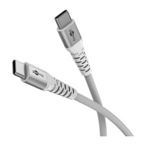 Buy Goobay USB-C (ST-ST) 2m Anschlusskabel Textilmantel Weiß in Cyprus, Nicosia, Limassol, Larnaka, Pafos