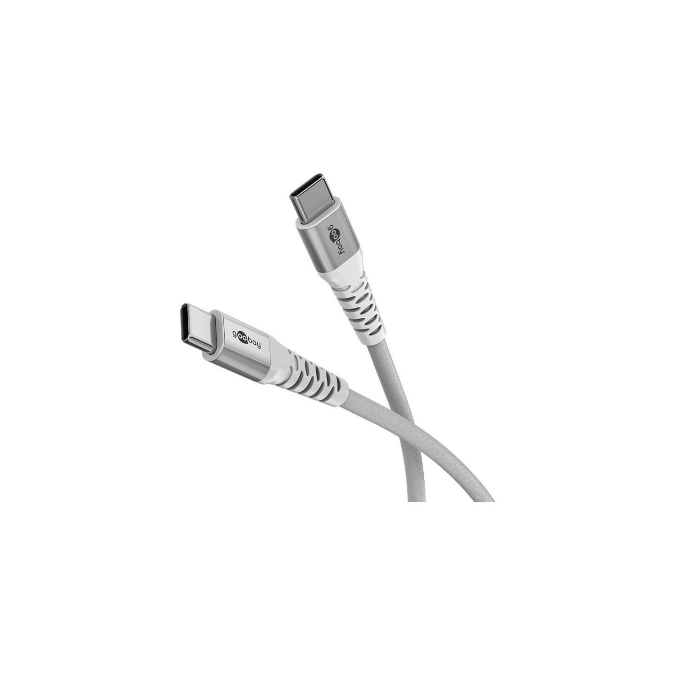 Buy Goobay USB-C (ST-ST) 2m Anschlusskabel Textilmantel Weiß in Cyprus, Nicosia, Limassol, Larnaka, Pafos