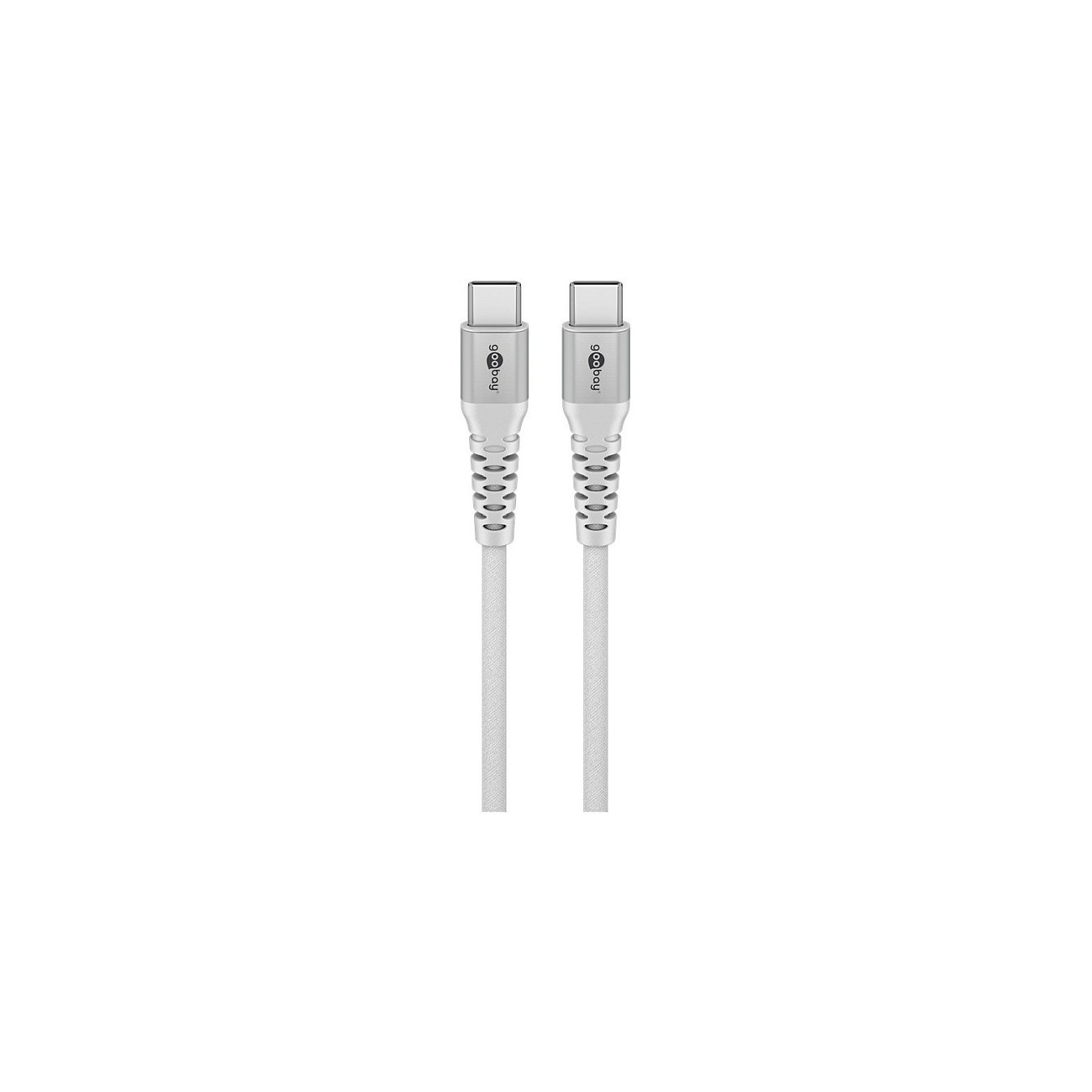 Buy Goobay USB-C (ST-ST) 2m Anschlusskabel Textilmantel Weiß in Cyprus, Nicosia, Limassol, Larnaka, Pafos