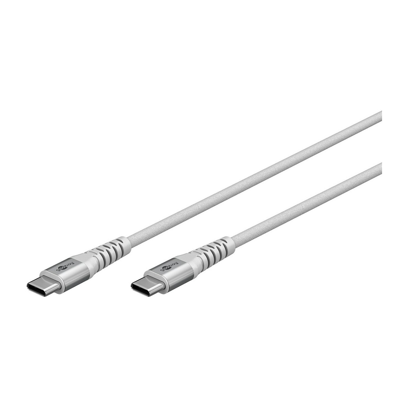 Buy Goobay USB-C (ST-ST) 2m Anschlusskabel Textilmantel Weiß in Cyprus, Nicosia, Limassol, Larnaka, Pafos