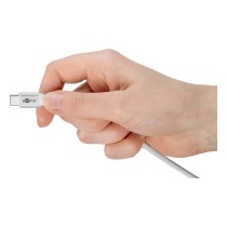Buy Goobay USB-C (ST-ST) 2m Anschlusskabel Textilmantel Weiß in Cyprus, Nicosia, Limassol, Larnaka, Pafos