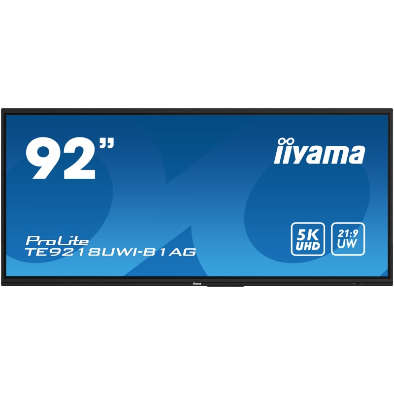 Buy IIYAMA TE9218UWI-B1AG - 92" 21:9 Ultra‑wide 5K Interactive Touch Display, ... in Cyprus, Nicosia, Limassol, Larnaka, Pafos