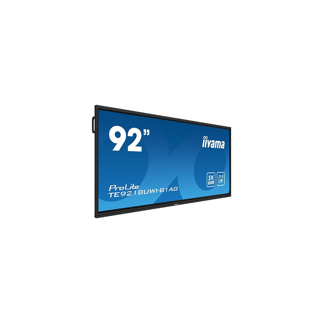 IIYAMA TE9218UWI-B1AG - 92" 21:9 Ultra‑wide 5K Interactive Touch Display, Black, 8GB/64GB, Android 13