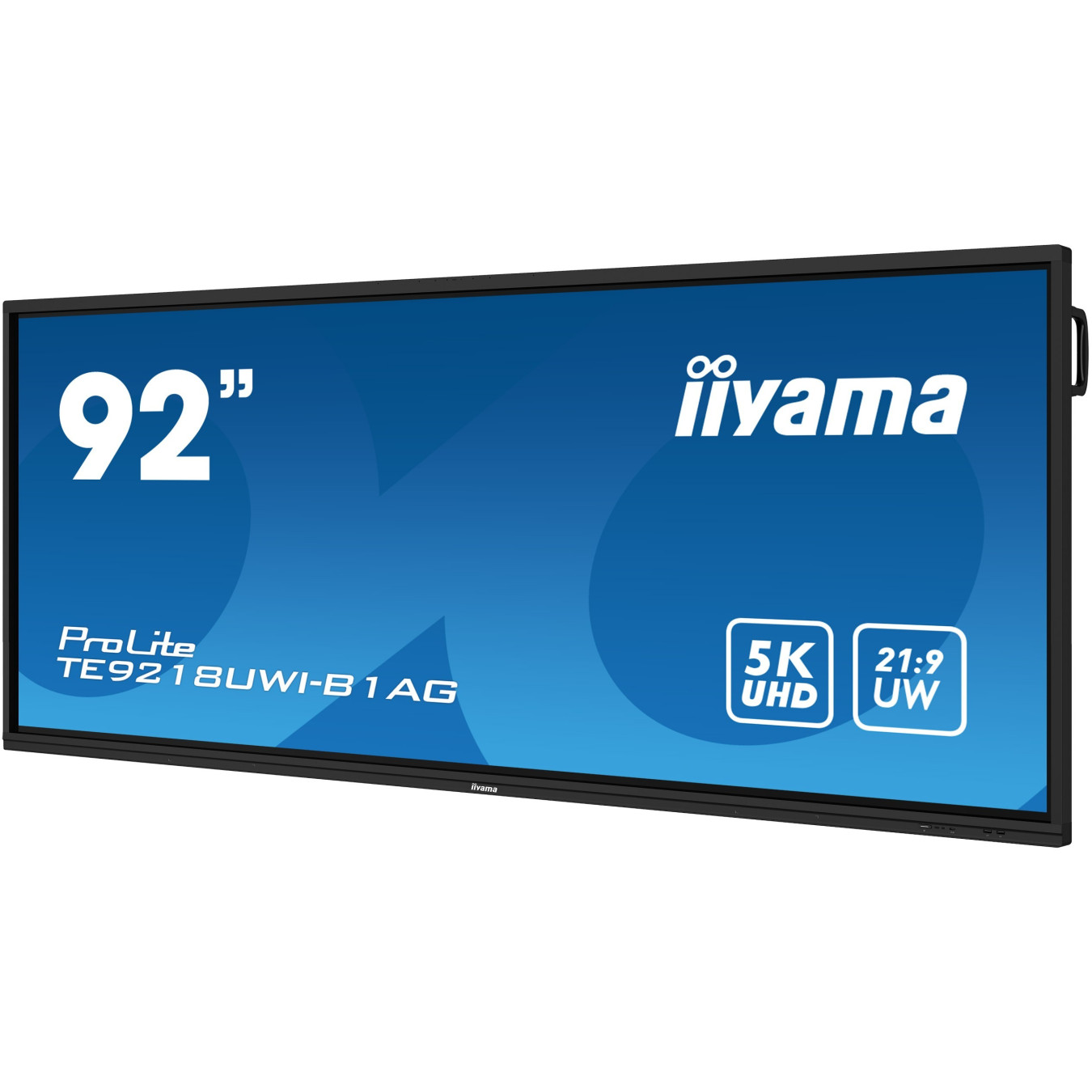 IIYAMA TE9218UWI-B1AG - 92" 21:9 Ultra‑wide 5K Interactive Touch Display, Black, 8GB/64GB, Android 13