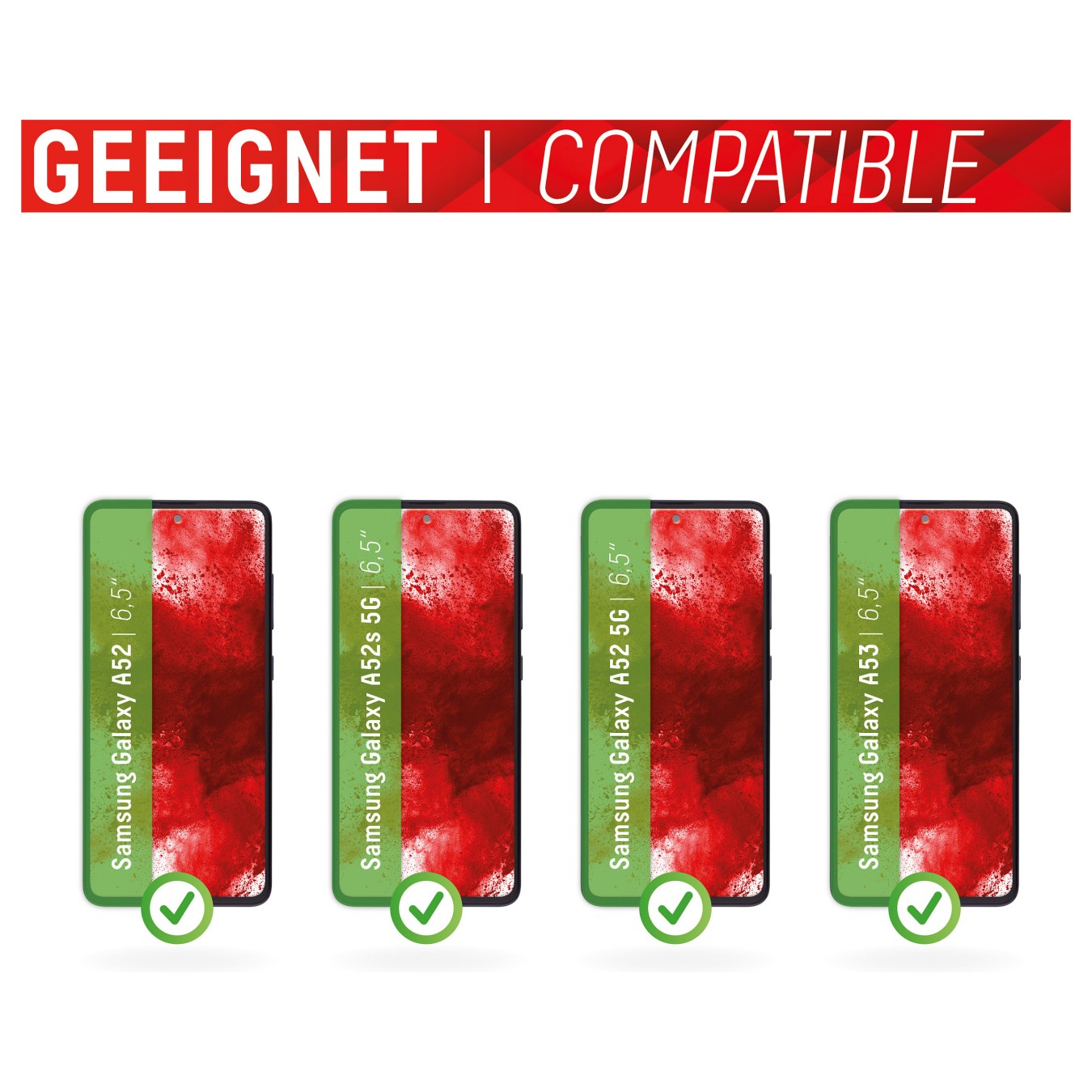 Buy DISPLEX Smart Glass (9H) für Samsung Galaxy A52 A52(s) 5G A53 5G Montagesticker. unzerbrechlich. ultra-dünn. unsichtbar in C