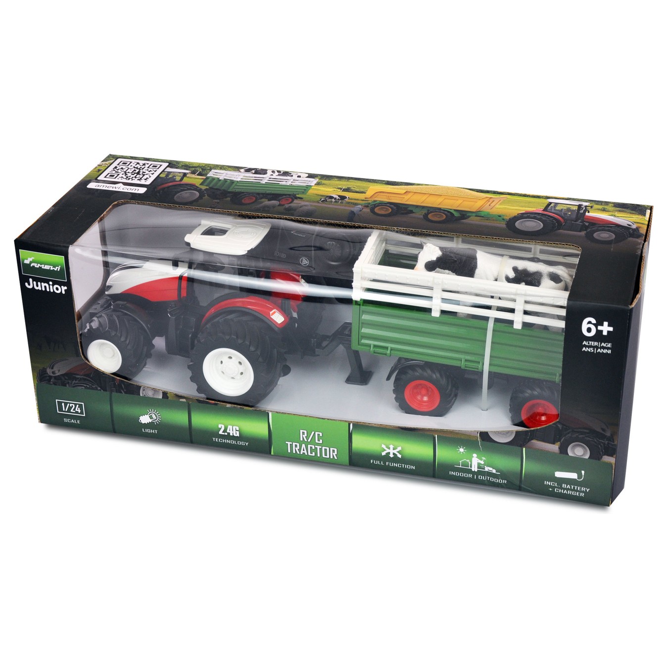 Buy Amewi RC Traktor mit Viehtransporter LiIon 500mAh weiß 6+ in Cyprus, Nicosia, Limassol, Larnaka, Pafos