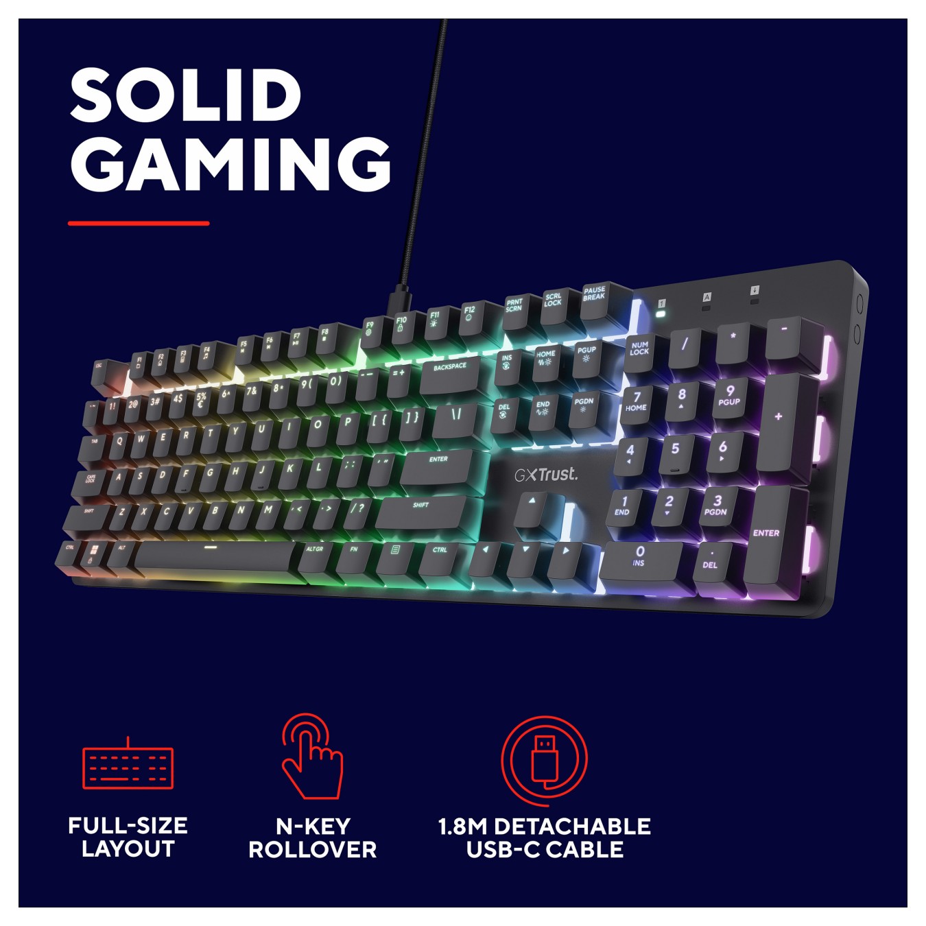 Buy TRUST GXT871 ZORA MECH. TASTATUR DE in Cyprus, Nicosia, Limassol, Larnaka, Pafos