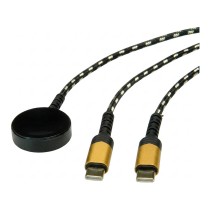 Buy ROLINE USB Split-Ladekabel, bis 60W + Ladepad (bis 15W), fr Samsung Gerte, Typ C - C, schwarz gold, 1,2 m in Cyprus, Nicosia