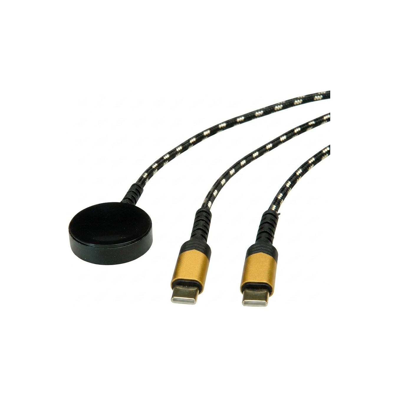 Buy ROLINE USB Split-Ladekabel, bis 60W + Ladepad (bis 15W), fr Samsung Gerte, Typ C - C, schwarz gold, 1,2 m in Cyprus, Nicosia