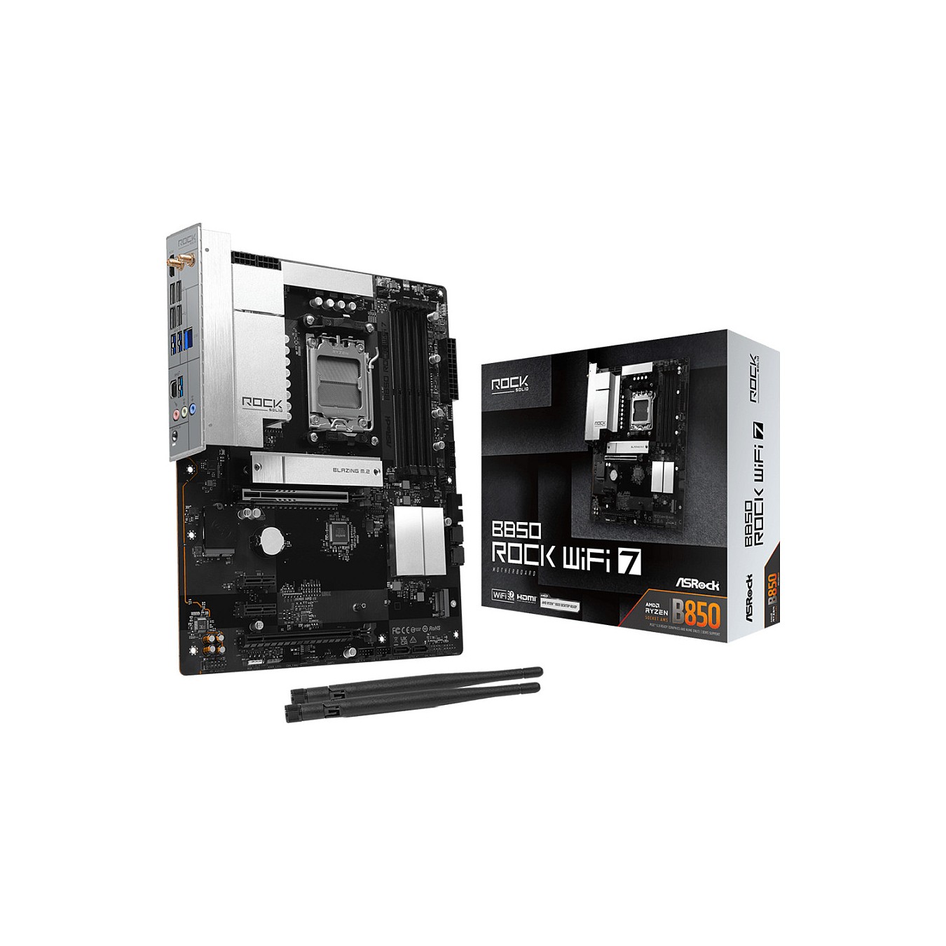 Buy ASRock B850 Rock WiFi7 AM5 ATX HDMI USB-C in Cyprus, Nicosia, Limassol, Larnaka, Pafos