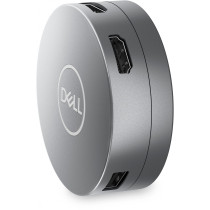 Dell DA305 USB-C 6-in-1 Multiport Adapter - HDMI, DisplayPort, VGA, 2x USB-A, USB-C, Gigabit Ethernet, 90W - Silver