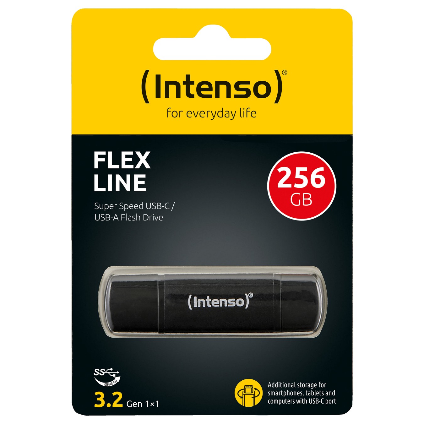 Buy STICK Intenso Flex Line 256 GB (schwarz, USB-C und USB-A) in Cyprus, Nicosia, Limassol, Larnaka, Pafos