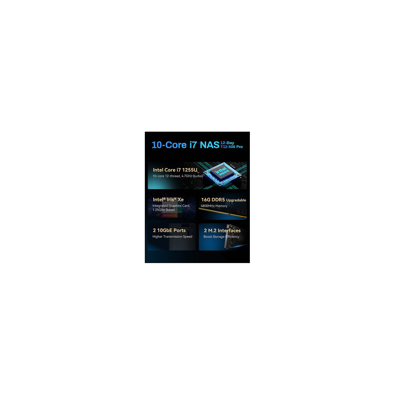 Buy 12-BAY TerraMaster T12-500 Pro Intel i7-1255U 16GB DDR5 in Cyprus, Nicosia, Limassol, Larnaka, Pafos