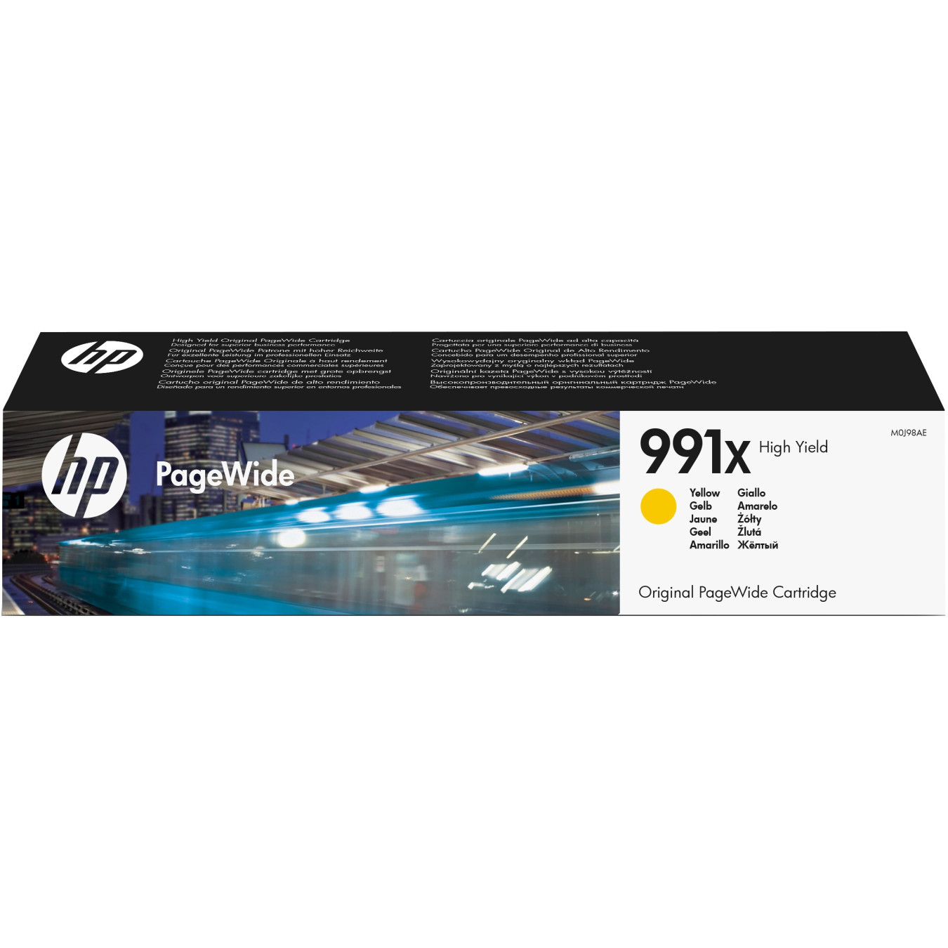HP PageWide 991X Ink Cartridge - M0J98AE - Original High-Yield Yellow 182 ml (~16,000 pages)