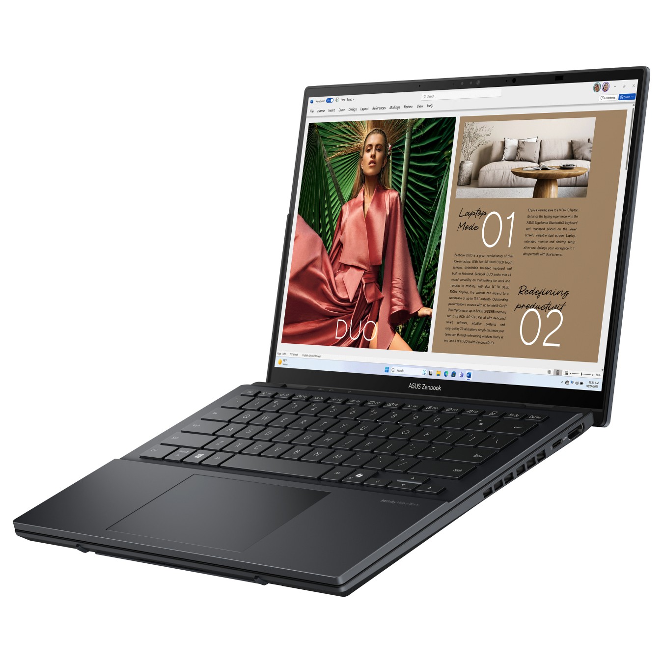 Buy ASUS Zenbook Duo UX8406CA-QL055W CU9-285H 16GB 1TBSSD W11 Home in Cyprus, Nicosia, Limassol, Larnaka, Pafos